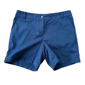 Talbots Petites Navy Blue Women's Chino Shorts size 8 Peite